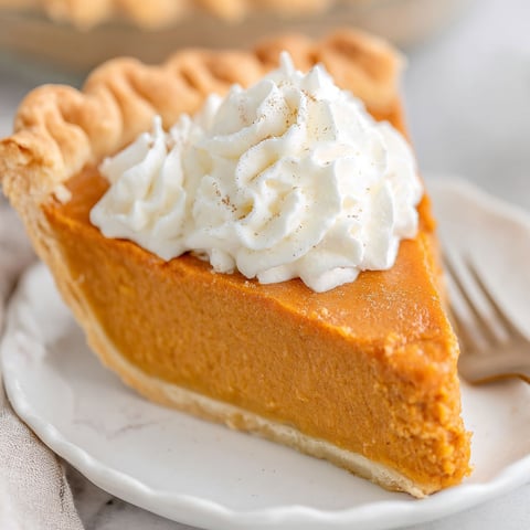 A slice of sweet potato pie with whipped cream on top.
