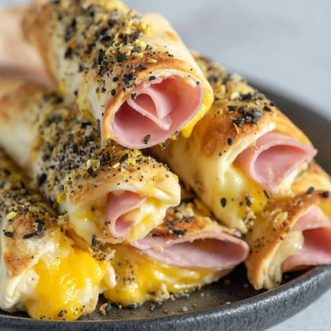 Air fryer ham and cheese sticks.